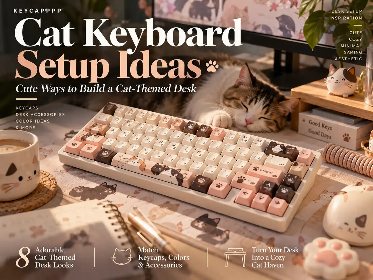 Cat Keyboard Setup Ideas: 8 Cute Cat-Themed Desk Looks – Keycapppp