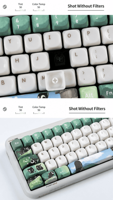 Black Neko MOA Porcelain-Feel Keycap Set