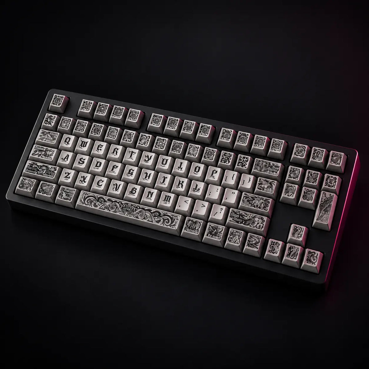 Ancient God Cthulhu Silver Metallic PBT Keycap Set