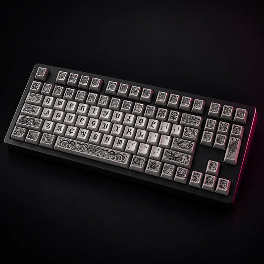 Ancient God Cthulhu Silver Metallic PBT Keycap Set