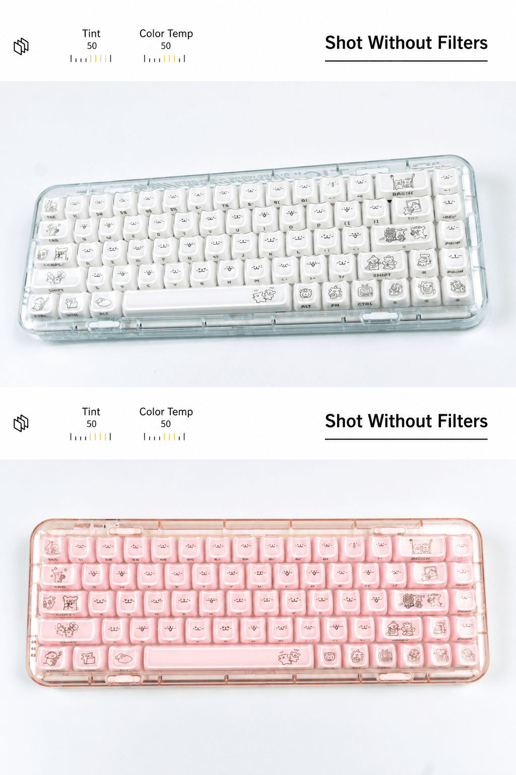 Doodle Pup Jellyglass MOA Porcelain-Feel Keycap Set