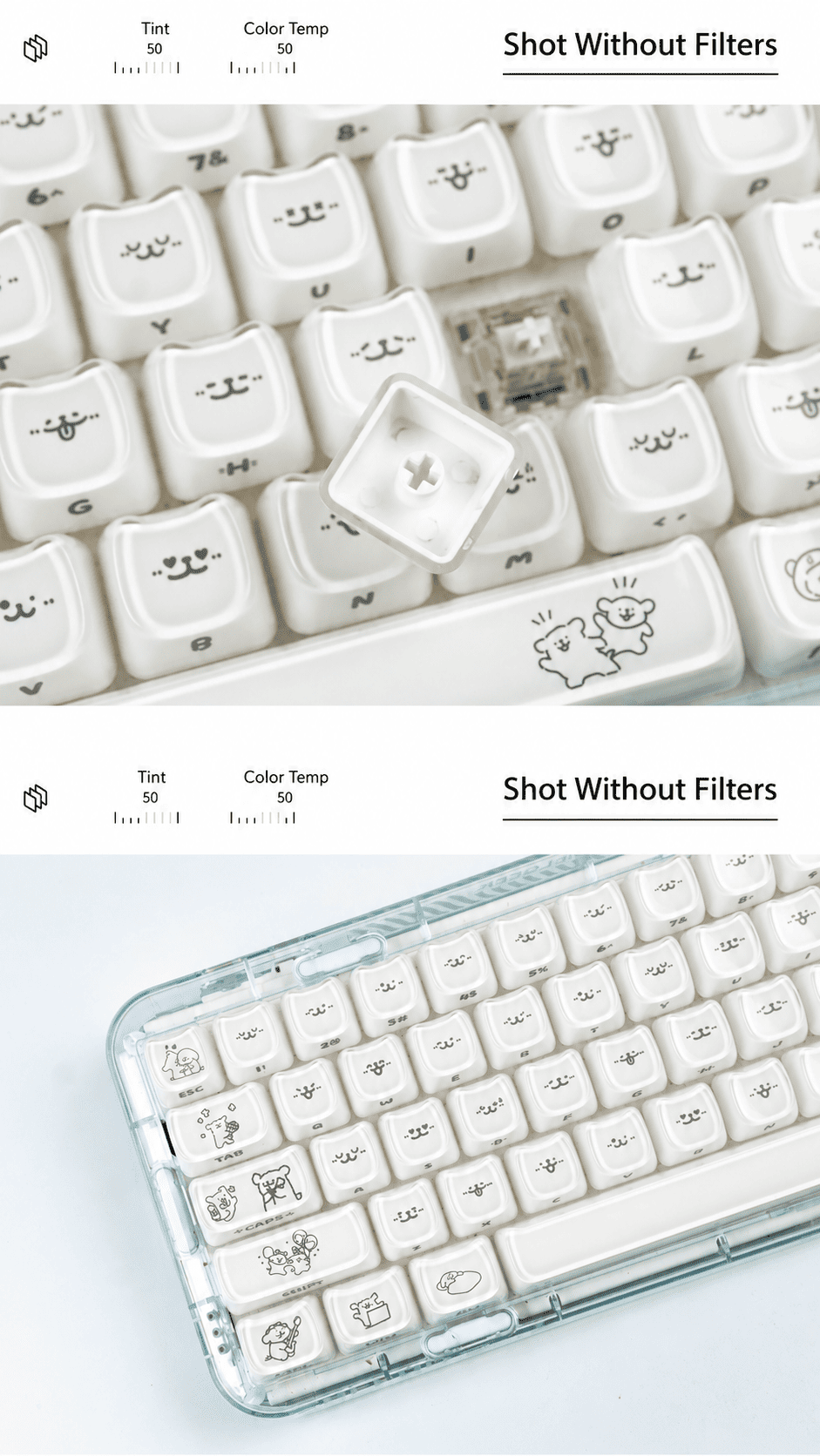 Doodle Pup Jellyglass MOA Porcelain-Feel Keycap Set