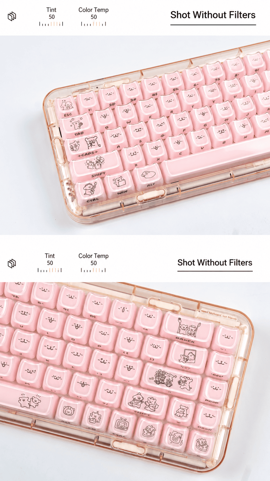 Doodle Pup Jellyglass MOA Porcelain-Feel Keycap Set