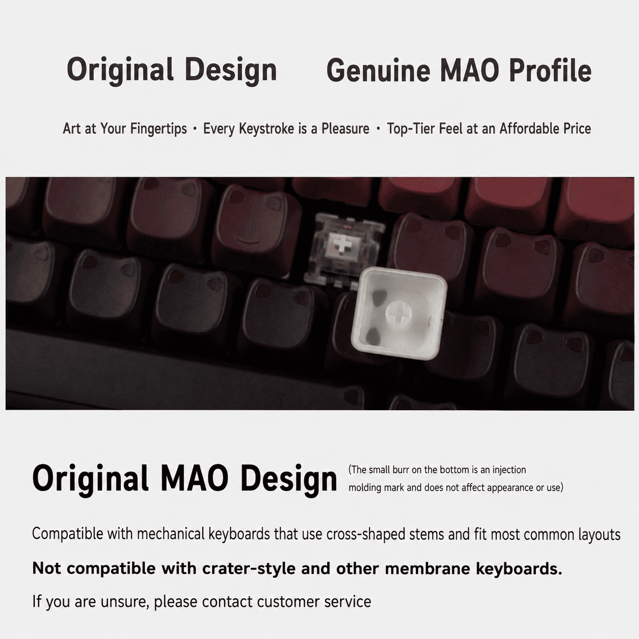 Blackberry Glow Neko MAO Keycap Set
