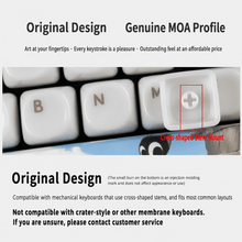 Black Neko MOA Porcelain-Feel Keycap Set