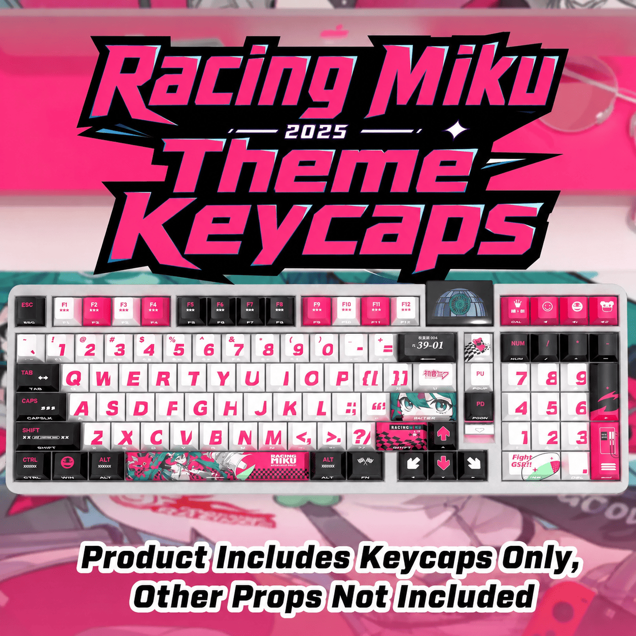 Racing Miku Side-Lit PBT Keycap