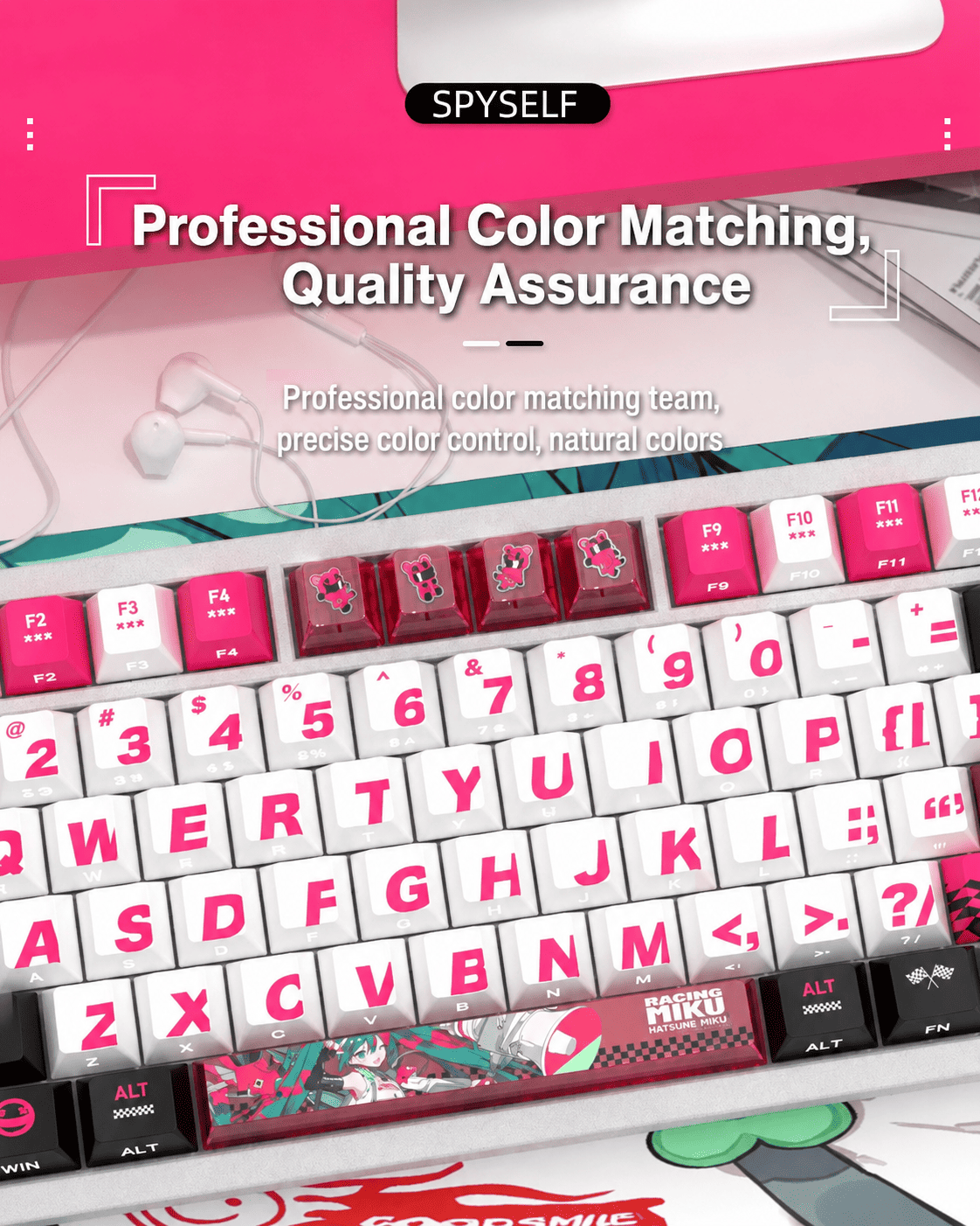 Racing Miku Side-Lit PBT Keycap