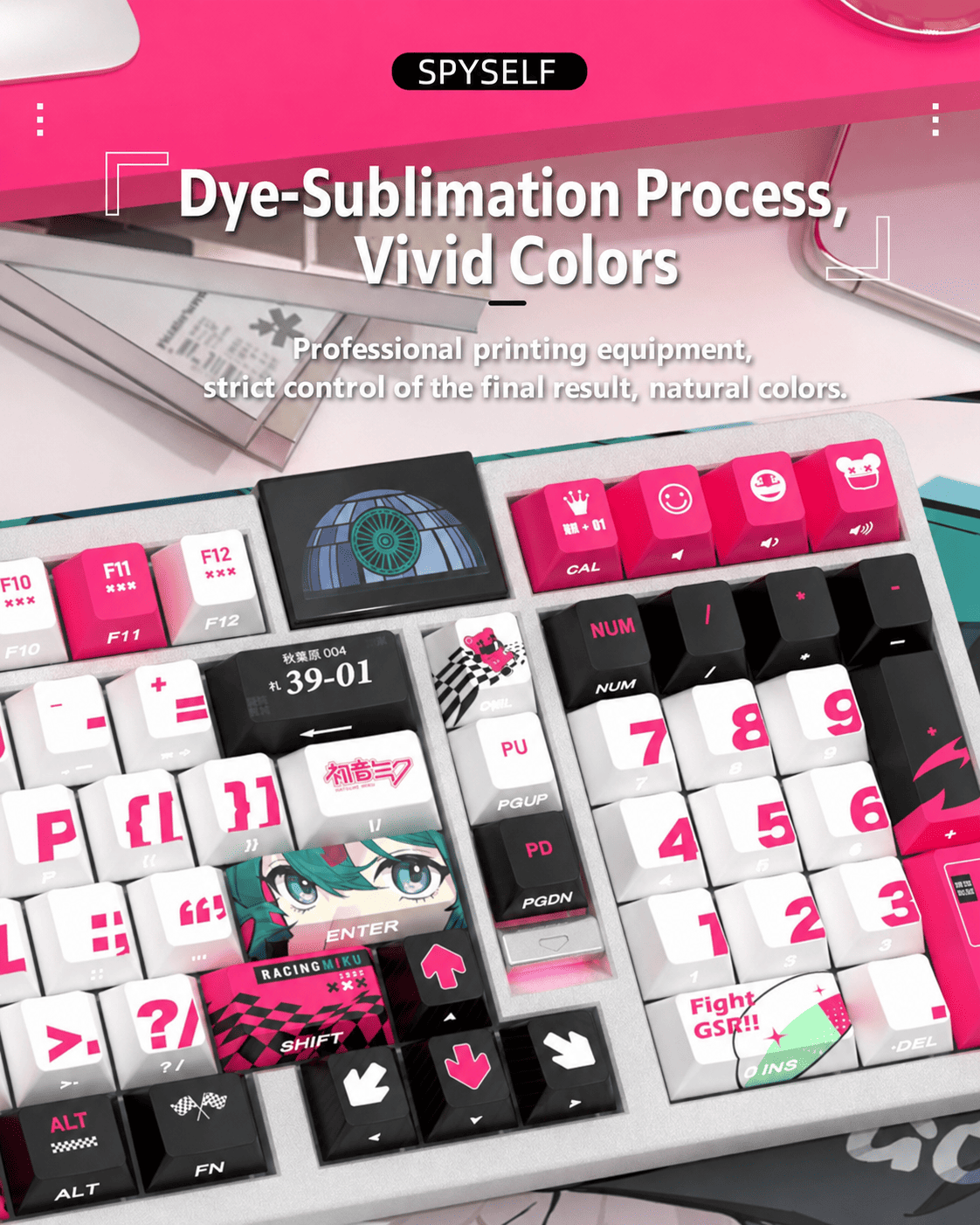 Racing Miku Side-Lit PBT Keycap