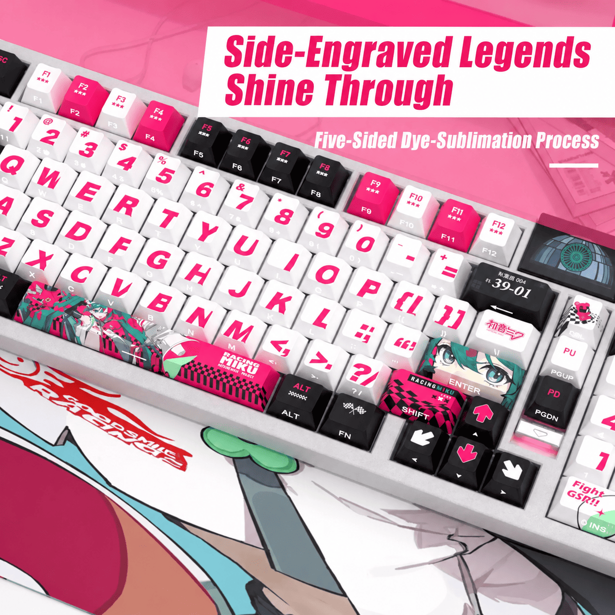 Racing Miku Side-Lit PBT Keycap