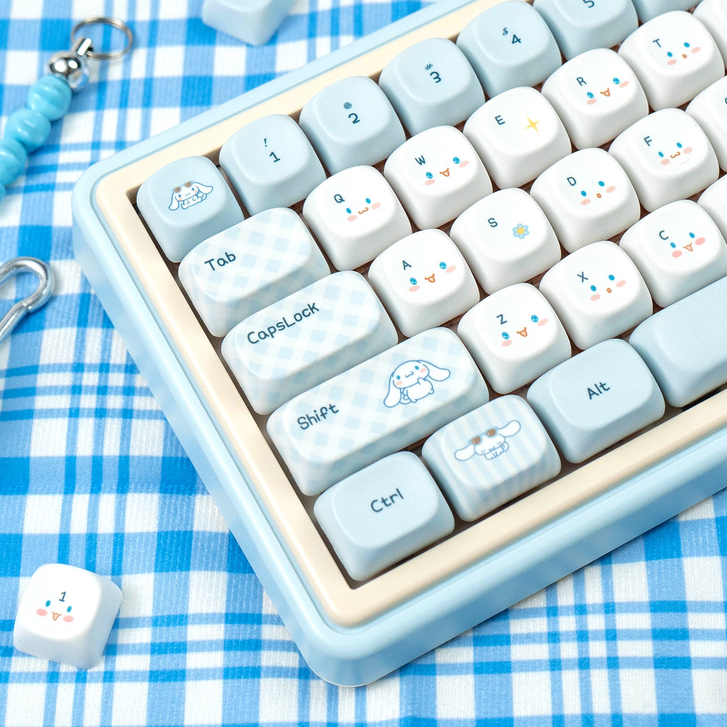 Cloud Puppy Gingham MOA PBT Keycap Set