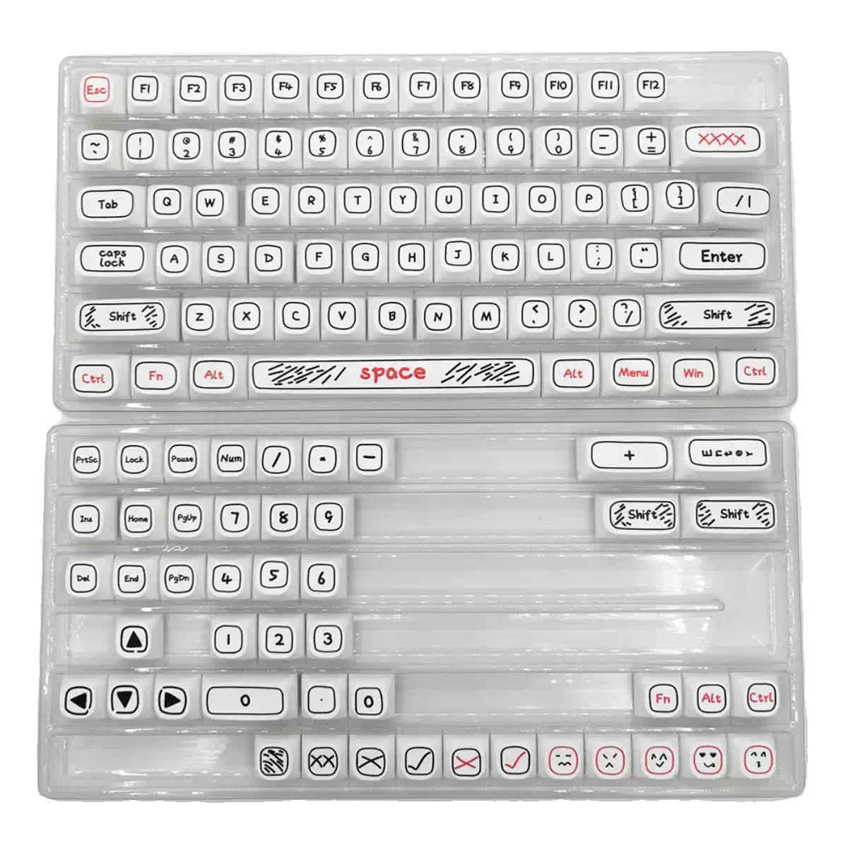 Doodle Outline XDA PBT Keycap Set