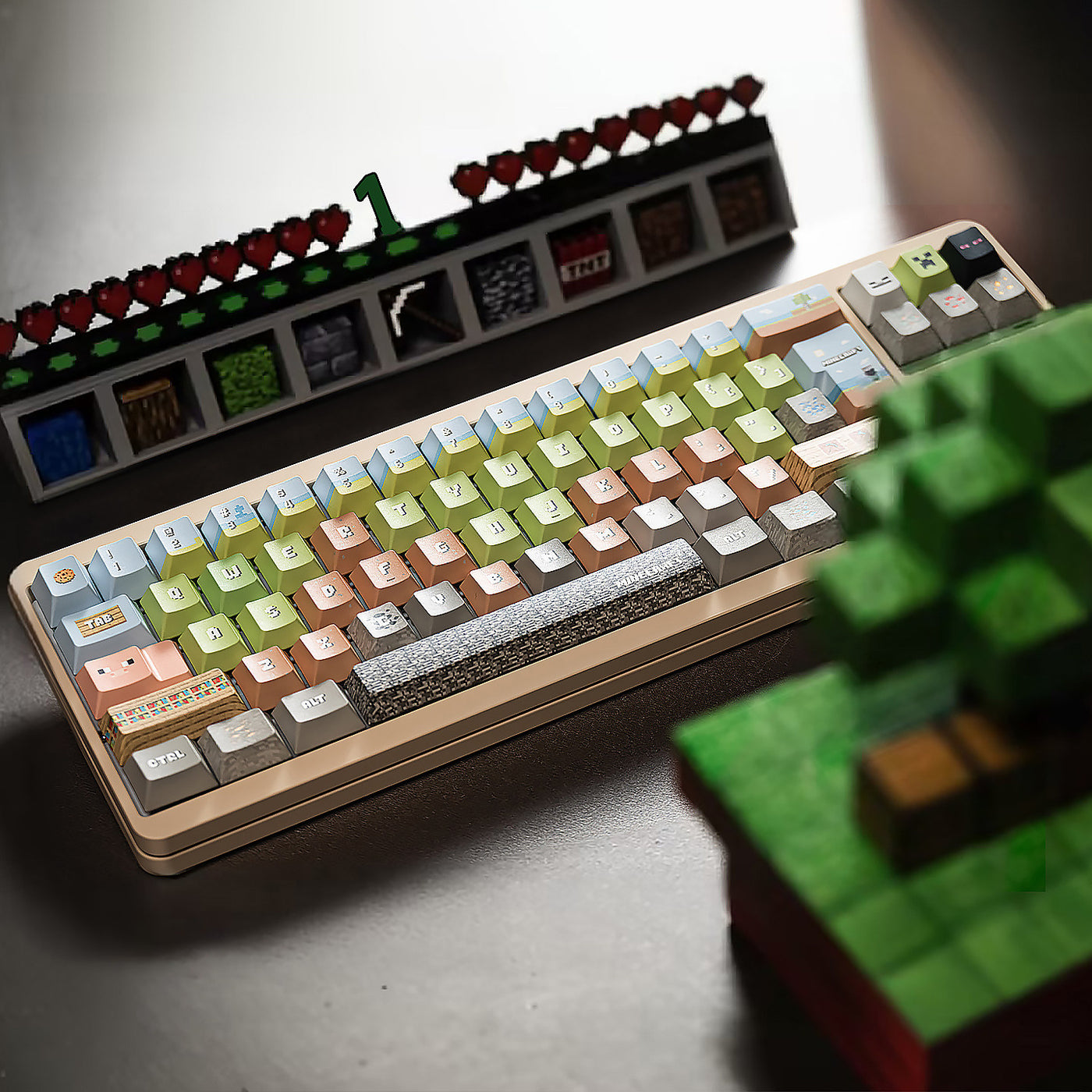Minecraft Blockcraft Biome Cherry Profile PBT Keycap Set