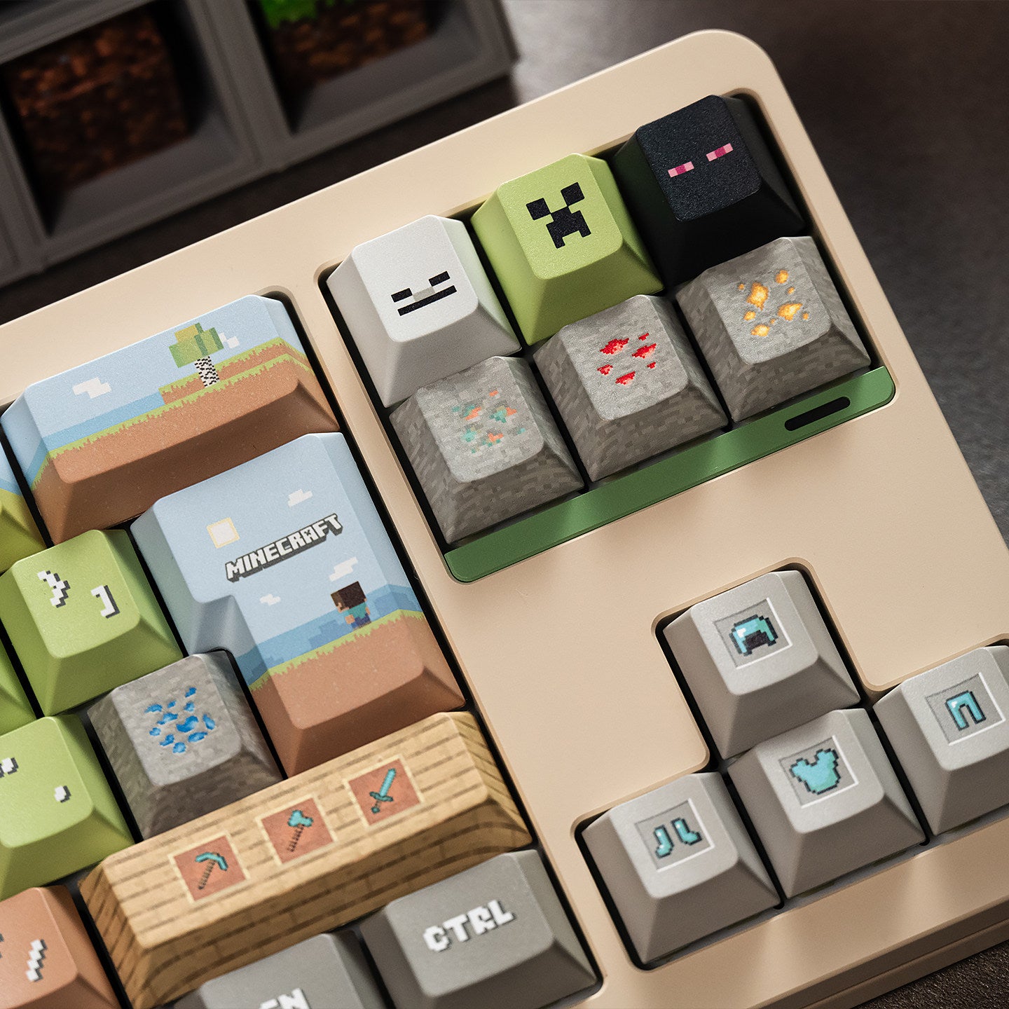 Minecraft Blockcraft Biome Cherry Profile PBT Keycap Set