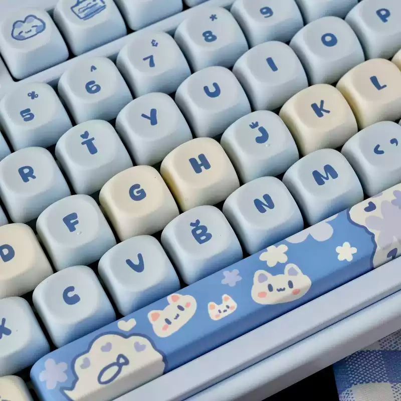 Sea Salt Neko MOA PBT Keycap Set