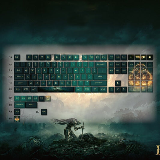 Elden Ring Emerald Rune OEM PBT Keycap Set
