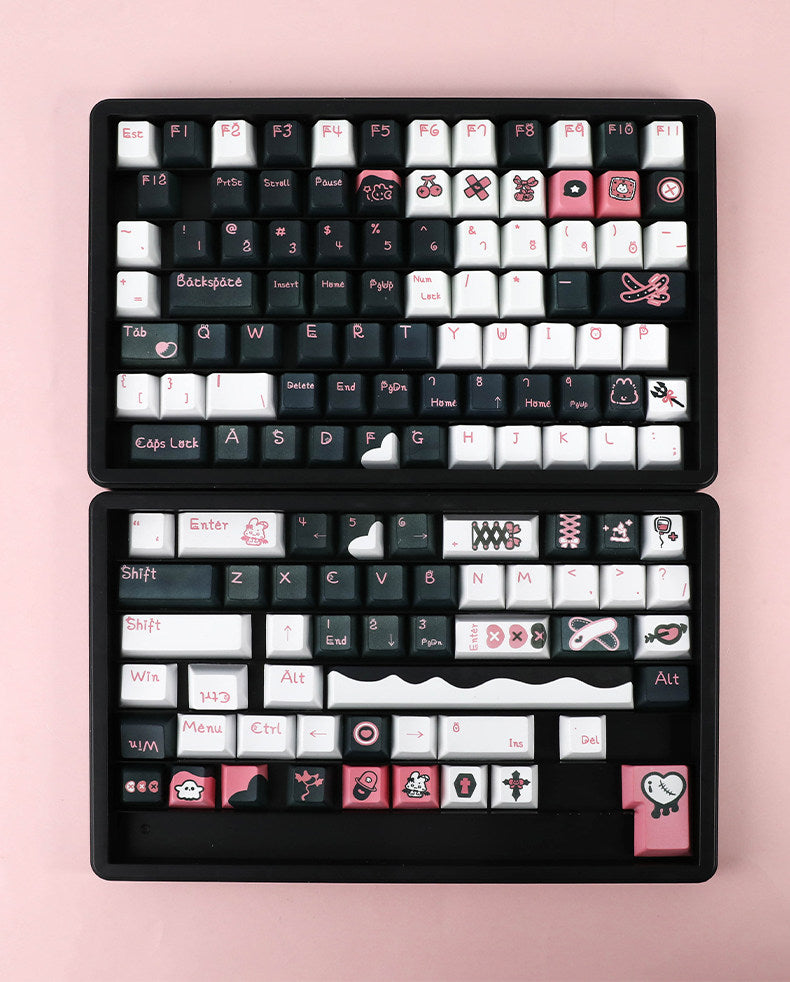 Devil Bunny Noir PBT Keycap Set