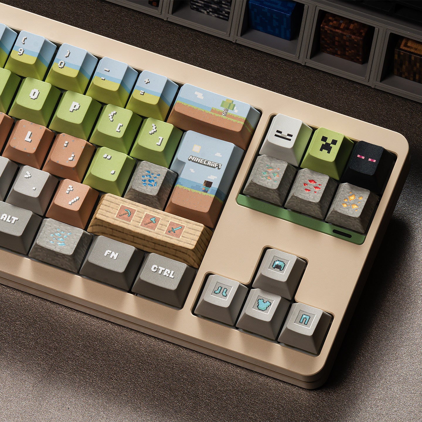 Minecraft Blockcraft Biome Cherry Profile PBT Keycap Set