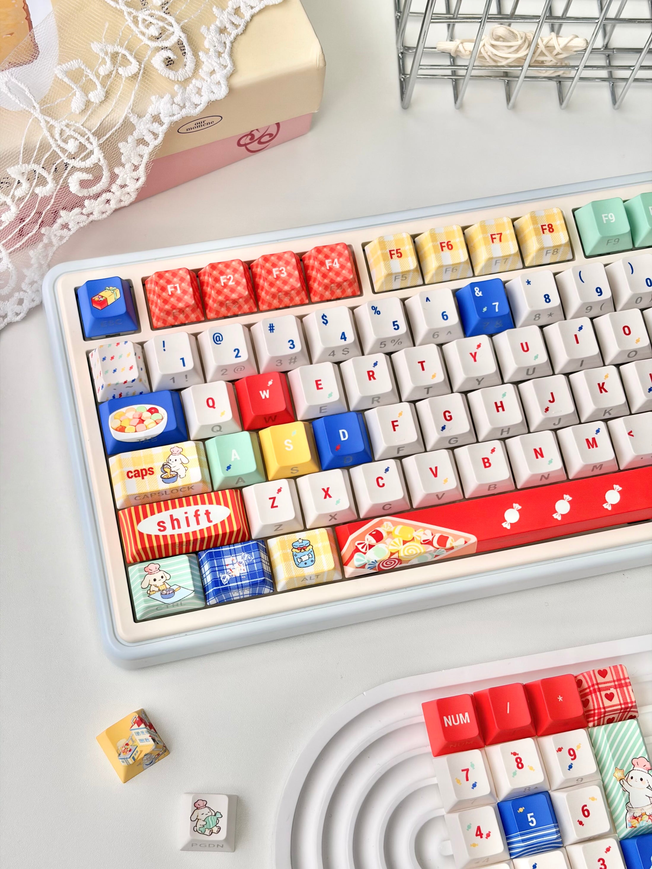 Candy Bunny Picnic OEM Shine-Through Keycap Set