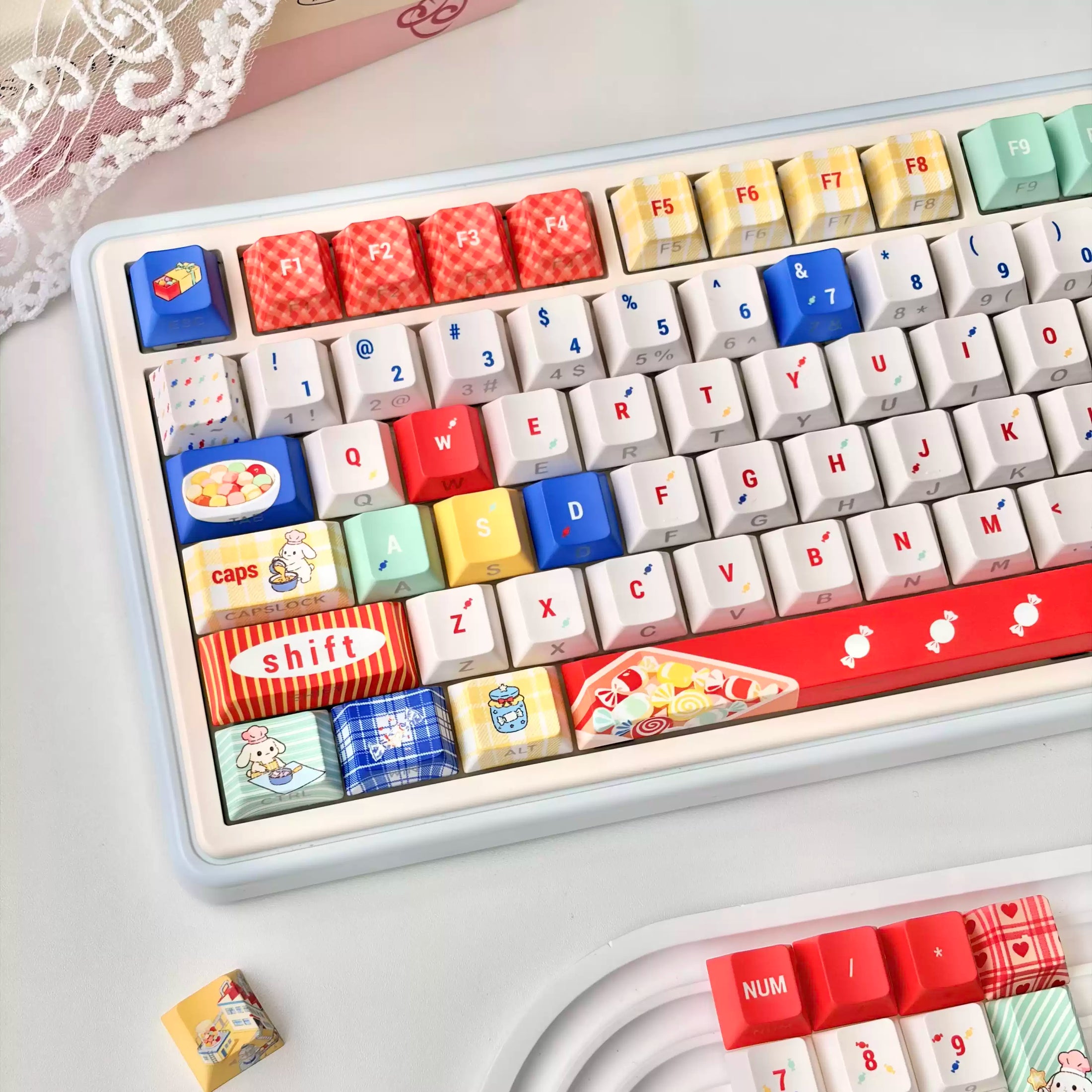 Candy Bunny Picnic OEM Shine-Through Keycap Set