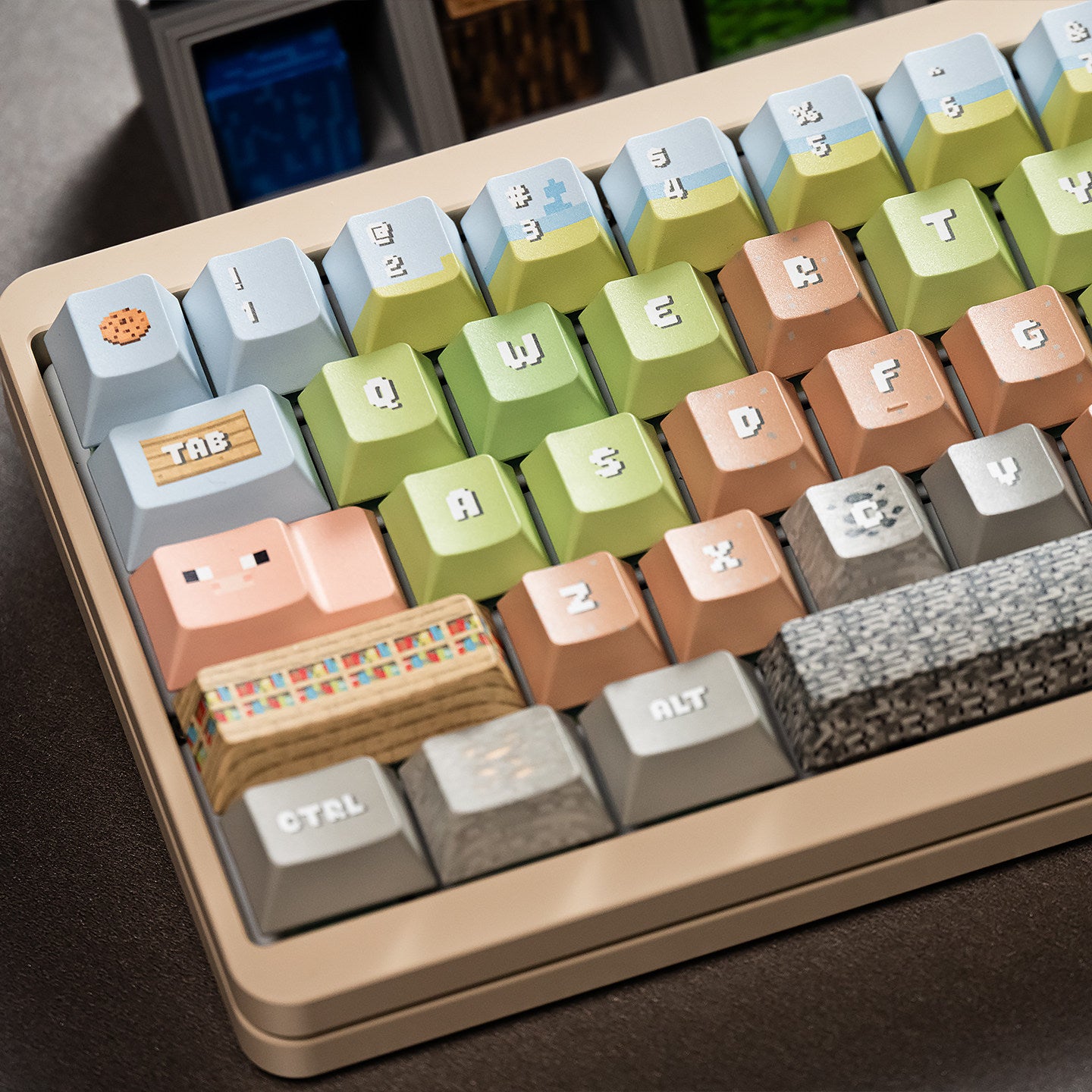 Minecraft Blockcraft Biome Cherry Profile PBT Keycap Set