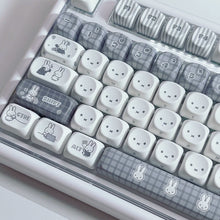 Monochrome Bunny Plaid MOA PBT Keycap Set