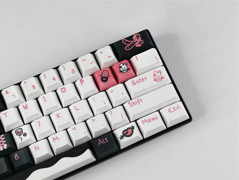 Devil Bunny Noir PBT Keycap Set
