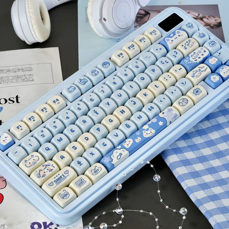 Sea Salt Neko MOA PBT Keycap Set