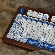Mystic Garden Blue Chinoiserie PBT Keycap Set