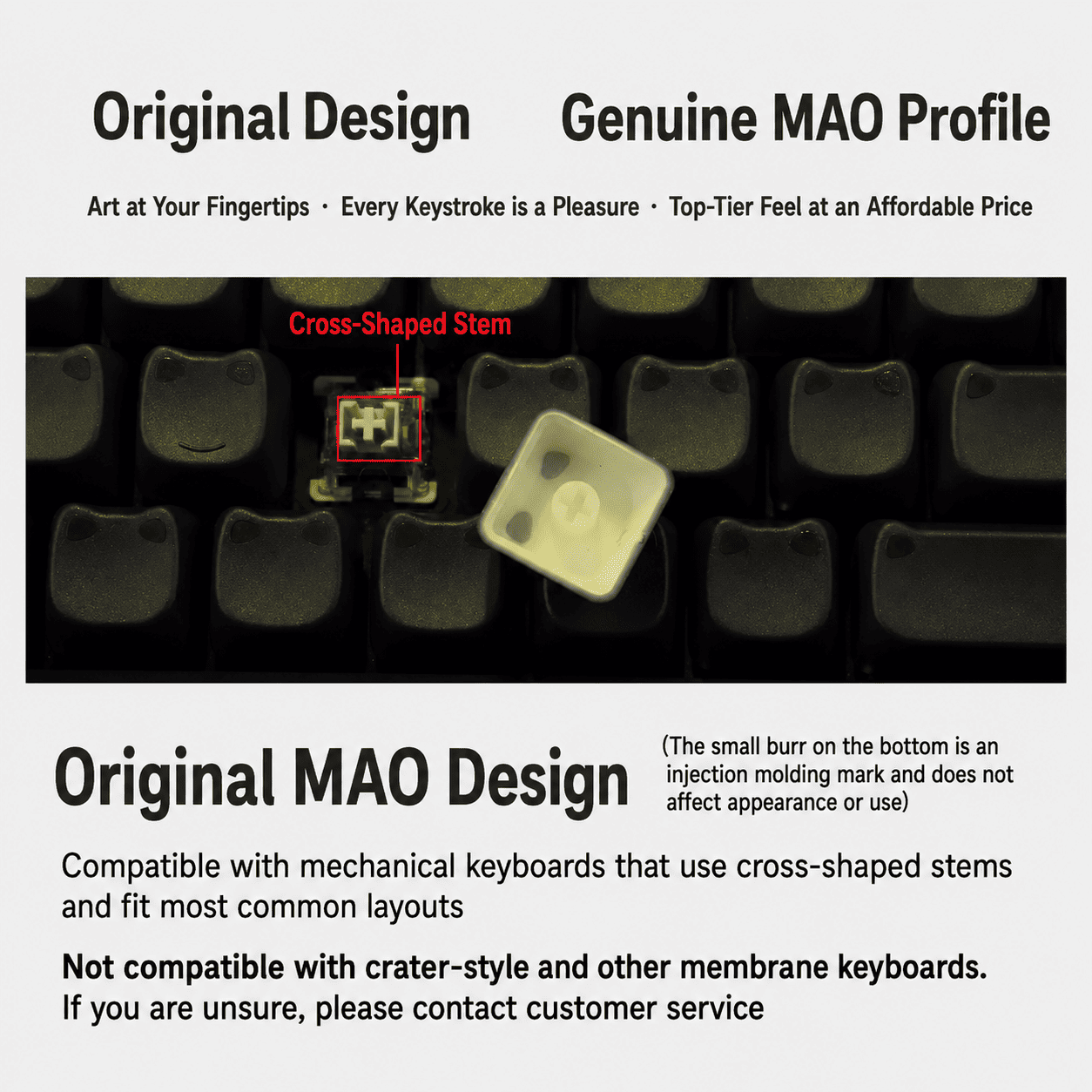 Midnight Neko Glow MAO Keycap Set