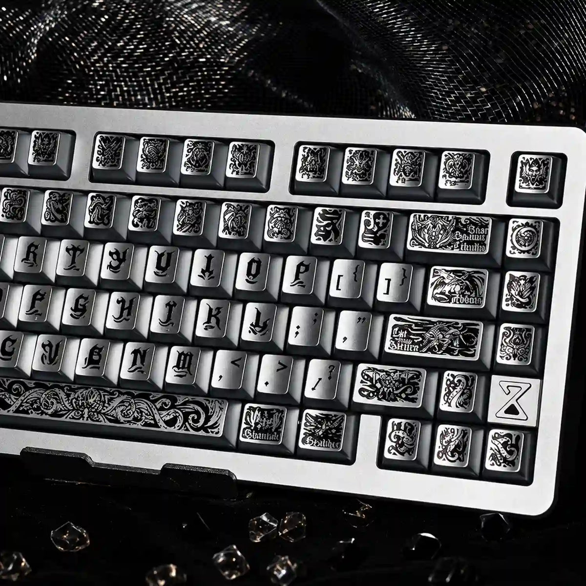 Ancient God Cthulhu Silver Metallic PBT Keycap Set