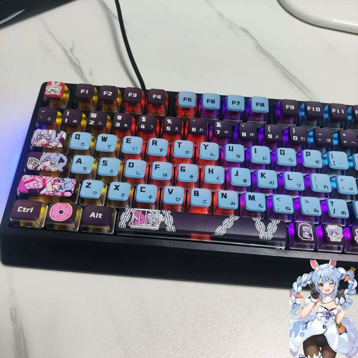 Rabbit Hole MDA Shine-Through Keycap Set