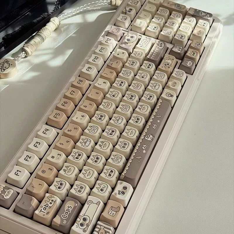 Siamese Mochi Cat 130-Key MOA PBT Keycap Set