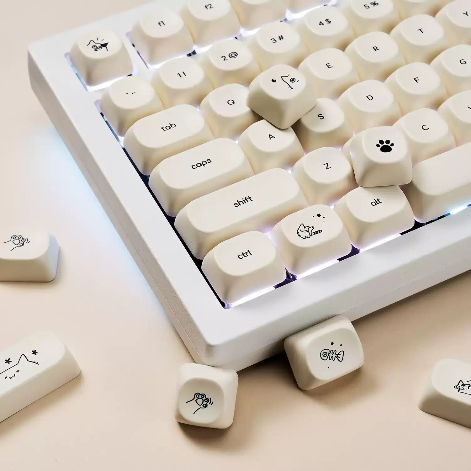 Whisker Notes MOA PBT Keycap Set