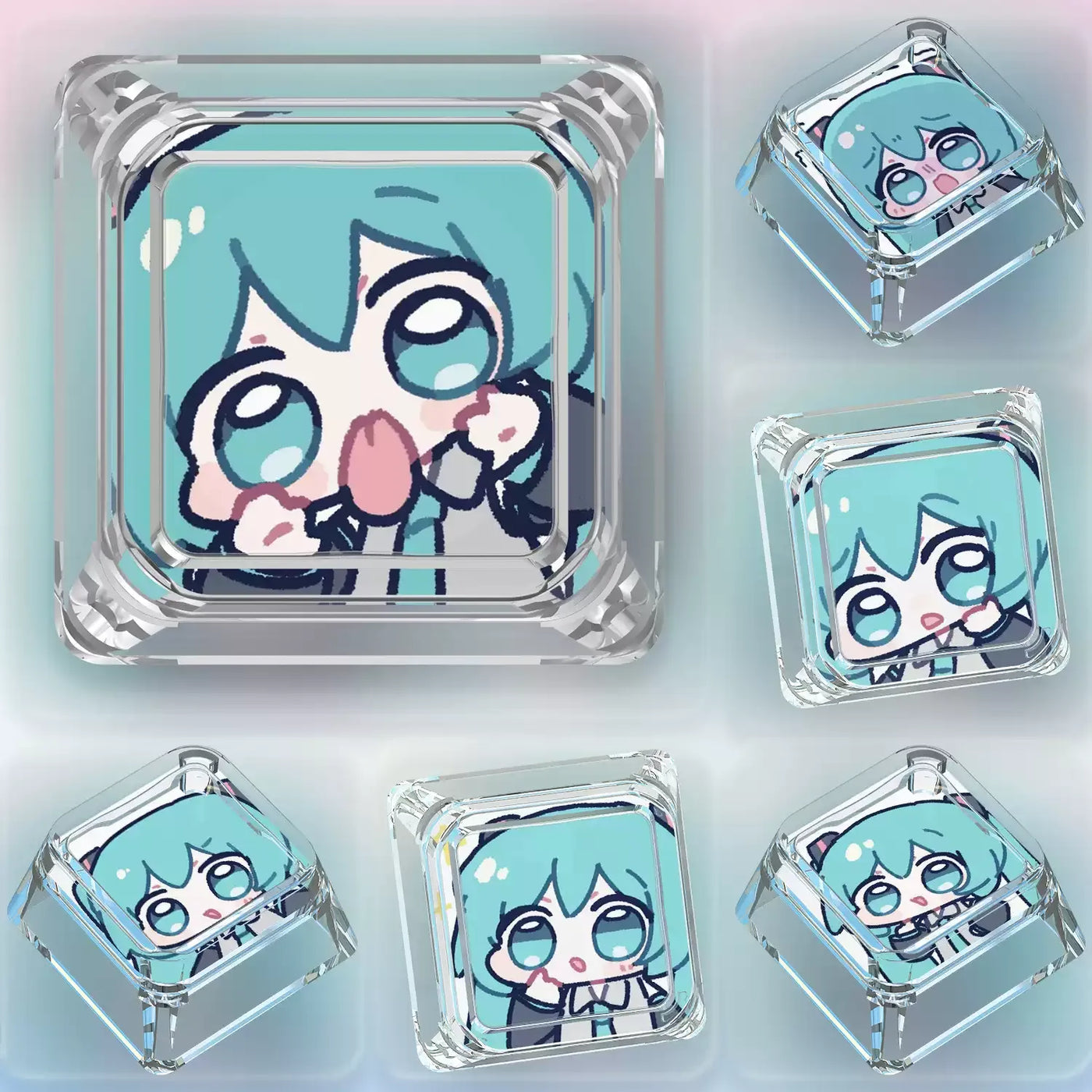 MIKU Chibi Clear XDA Keycap