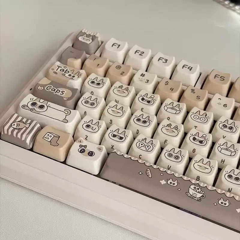 Siamese Mochi Cat 130-Key MOA PBT Keycap Set