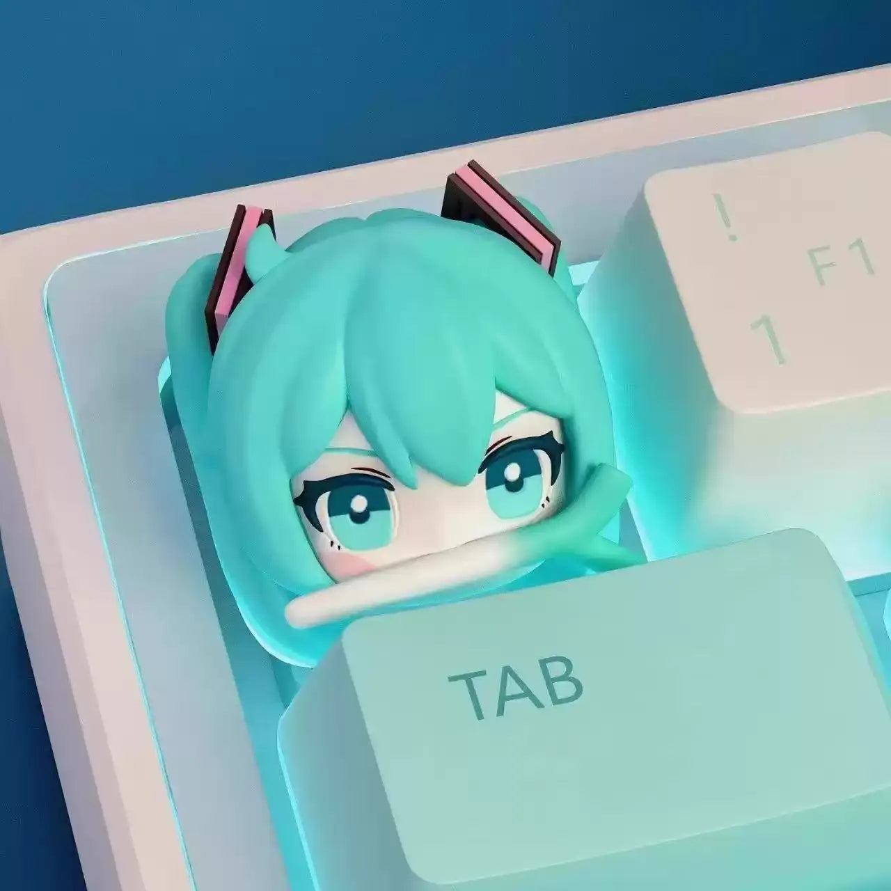 Hatsune Miku Peekaboo Resin Artisan Keycap