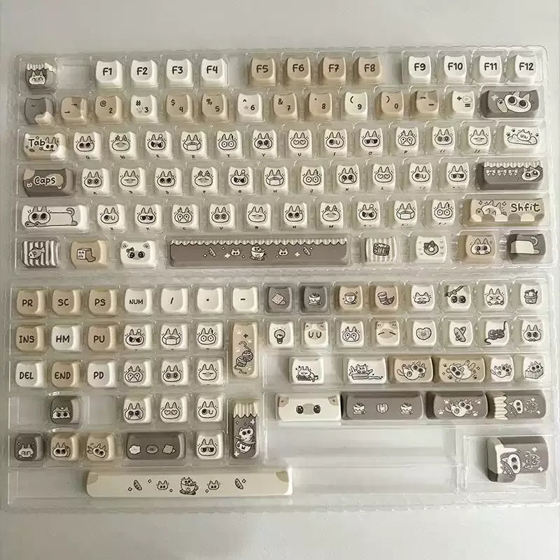 Siamese Mochi Cat 130-Key MOA PBT Keycap Set