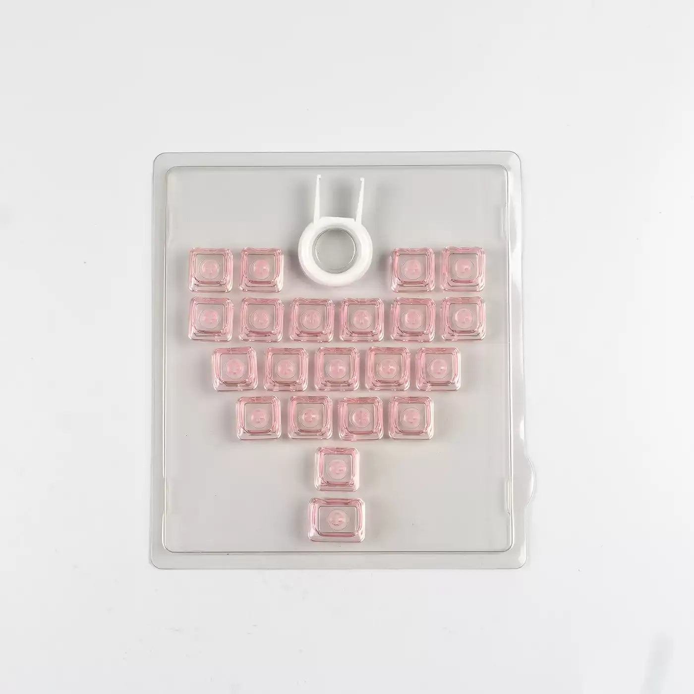 Blush Heart Crystal MAO Keycap Add-On Set