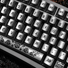 Gothic Rose Retro Metallic PBT Keycap Set