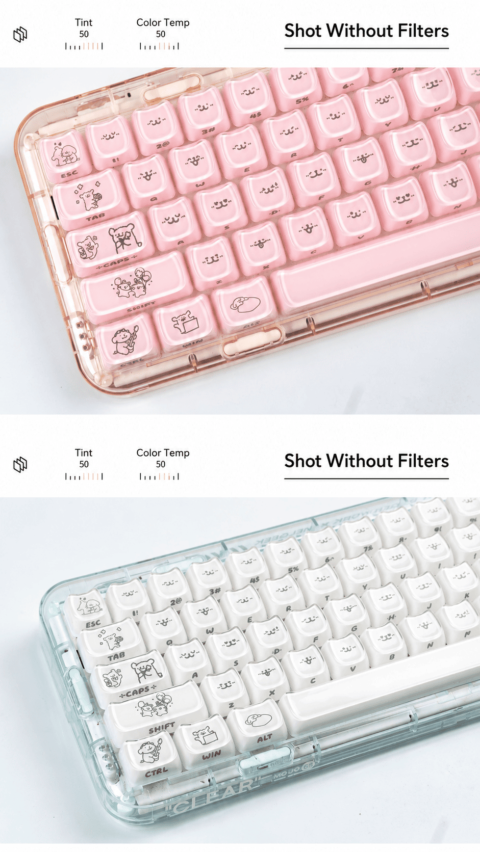 Doodle Pup Jellyglass MOA Porcelain-Feel Keycap Set